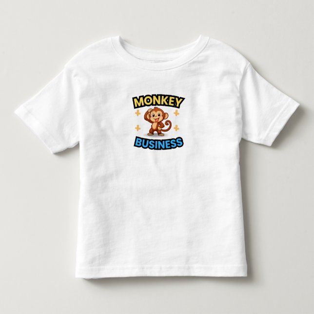 T-shirt Pour Les Tous Petits Singe d'affaires drôle (Devant)