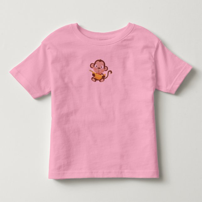T-shirt Pour Les Tous Petits Singe de bébé (Devant)