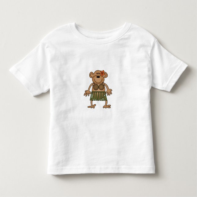 T-shirt Pour Les Tous Petits Singe de danse de danse polynésienne (Devant)