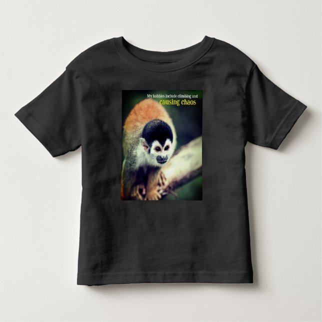 T-shirt Pour Les Tous Petits Singe écureuil dans l'arbre (Devant)