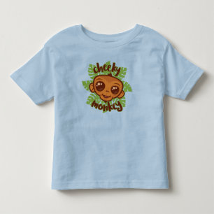 T-shirt Pour Les Tous Petits Singe effronté Dessin de primate de dessin animé m