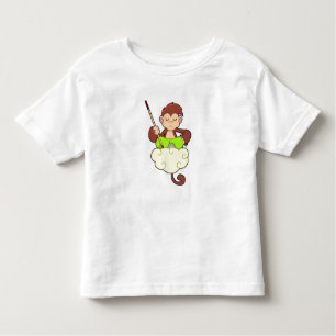 T-shirt Pour Les Tous Petits Singe en pattes croisées sur nuages