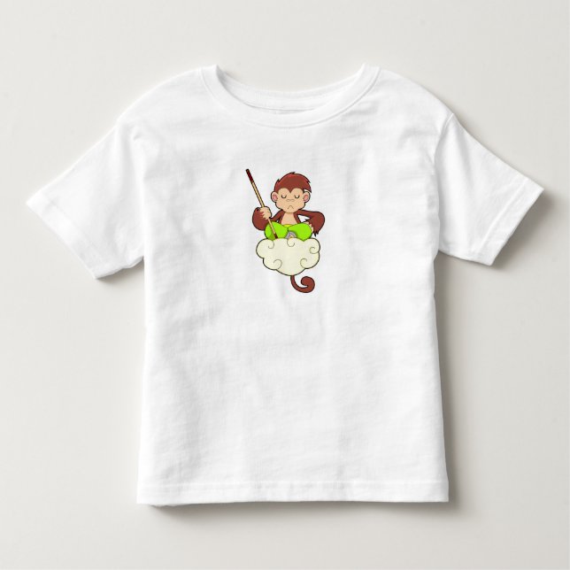 T-shirt Pour Les Tous Petits Singe en pattes croisées sur nuages (Devant)