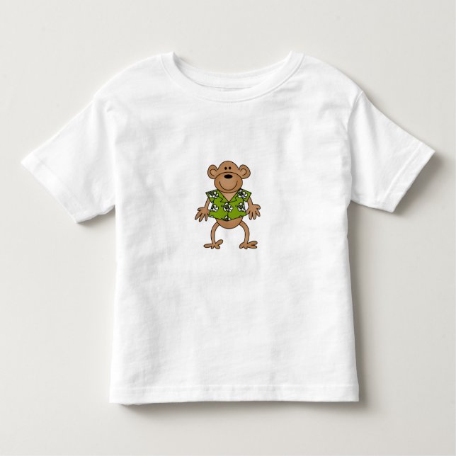 T-shirt Pour Les Tous Petits Singe hawaïen tropical (Devant)