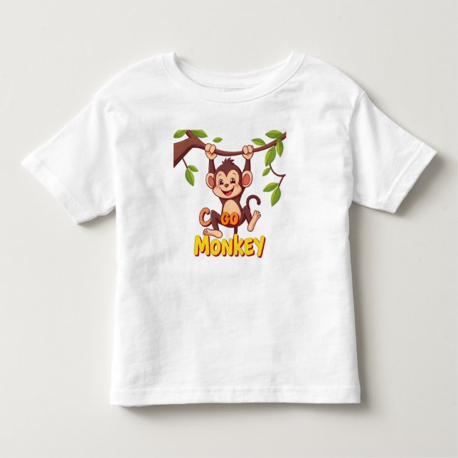 T-shirt Pour Les Tous Petits Singe mignon (Devant)