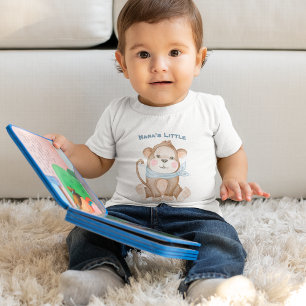 T-shirt Pour Les Tous Petits Singe Monogramme Bébé Garçon Petit-fils