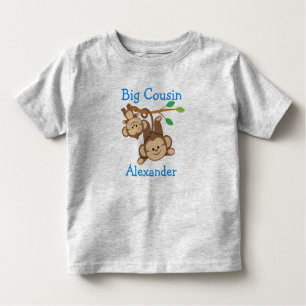 T-shirt Pour Les Tous Petits Singes Garçons Personnalisés Big Cousin
