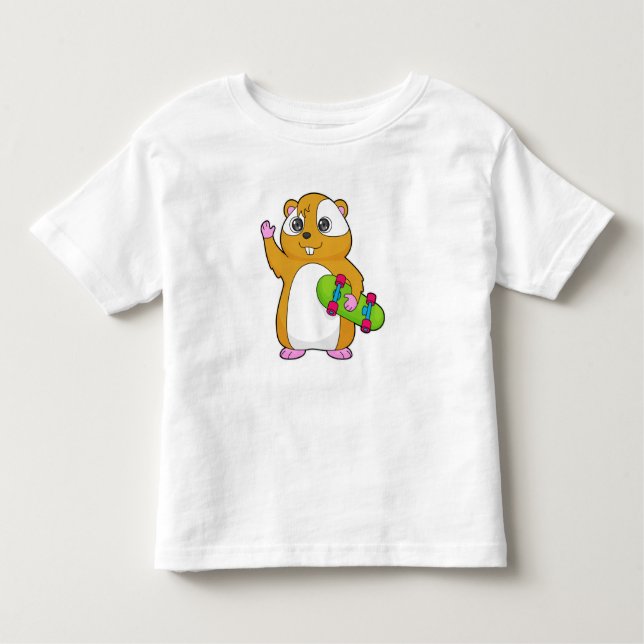T-shirt Pour Les Tous Petits Skate de Hamster (Devant)