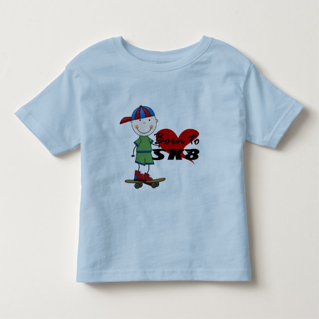 T-shirt Pour Les Tous Petits SKATEBOARDING - Garçon en Casquette de baseball (Devant)