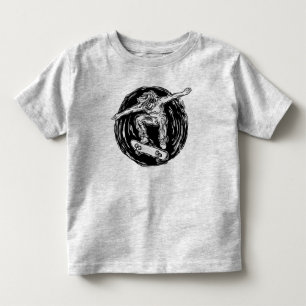 T-shirt Pour Les Tous Petits Skater légendaire faisant du ski de fond en milie