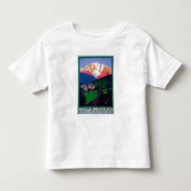 T-shirt Pour Les Tous Petits Ski à l'affiche promotionnelle de Combloux (Devant)