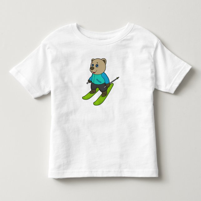 T-shirt Pour Les Tous Petits Ski de Bear (Devant)