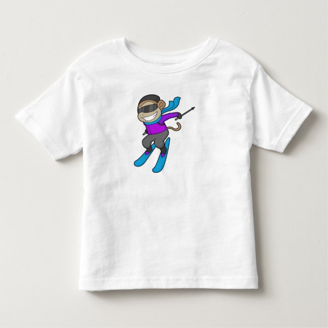 T-shirt Pour Les Tous Petits Ski Monkey (Devant)