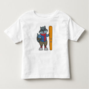 T-shirt Pour Les Tous Petits Ski Racoon