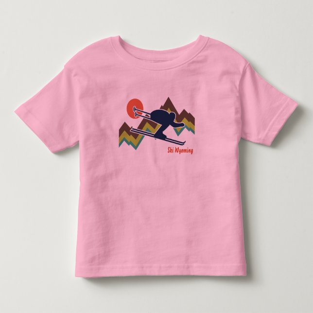 T-shirt Pour Les Tous Petits Ski Wyoming (Devant)