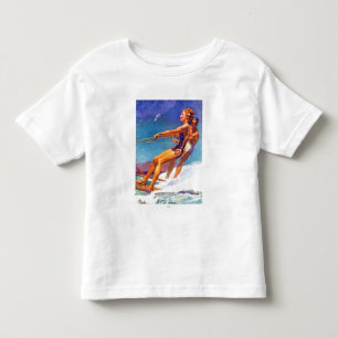 T-shirt Pour Les Tous Petits Skieur de l'eau par McClelland Barclay
