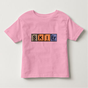 T-shirt Pour Les Tous Petits Skieur fait d'éléments