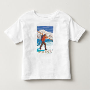 T-shirt Pour Les Tous Petits Skis de transport de MaineSkier