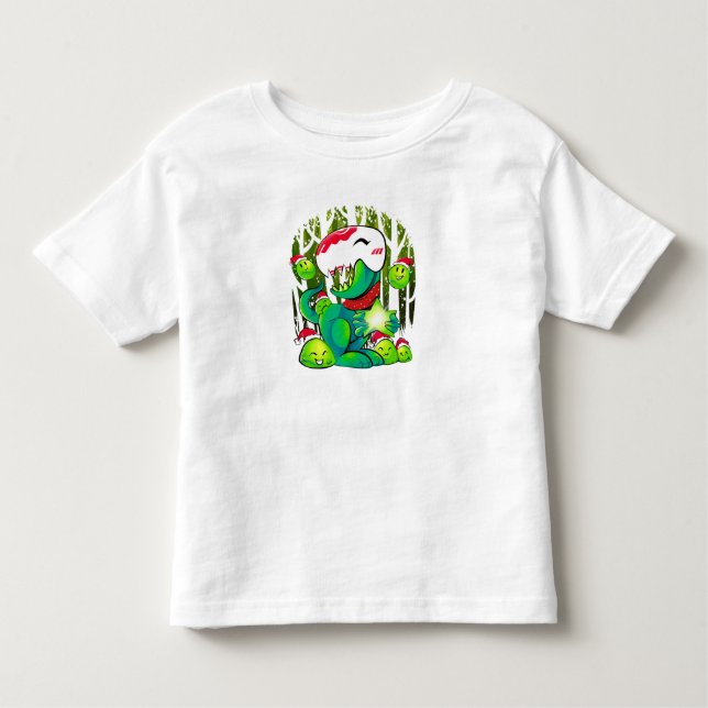 T-SHIRT POUR LES TOUS PETITS SLIME ET DINO (Devant)
