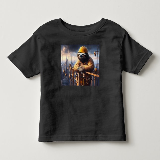 T-shirt Pour Les Tous Petits Sloth Working the High Steel (Devant)
