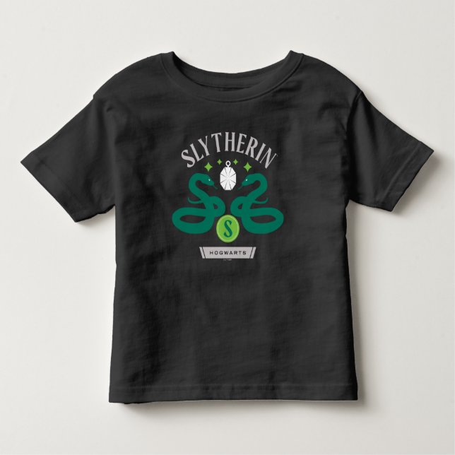 T-shirt Pour Les Tous Petits SLYTHERIN™ House Double Snake Locket Graphic (Devant)