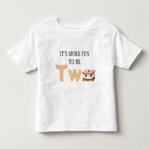 T-shirt Pour Les Tous Petits S'more Bonfire Smore To Be Two Baby 2nd Birthday