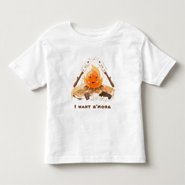 T-shirt Pour Les Tous Petits S'more Cute Fun Campfire été (Devant)