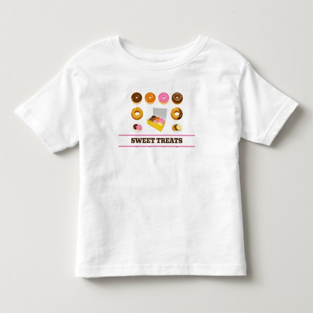 T-shirt Pour Les Tous Petits Snackrecteurs Avec Des Noix De Doughut (Devant)