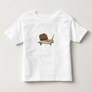 T-shirt Pour Les Tous Petits Snail as Skateboard avec Skateboard