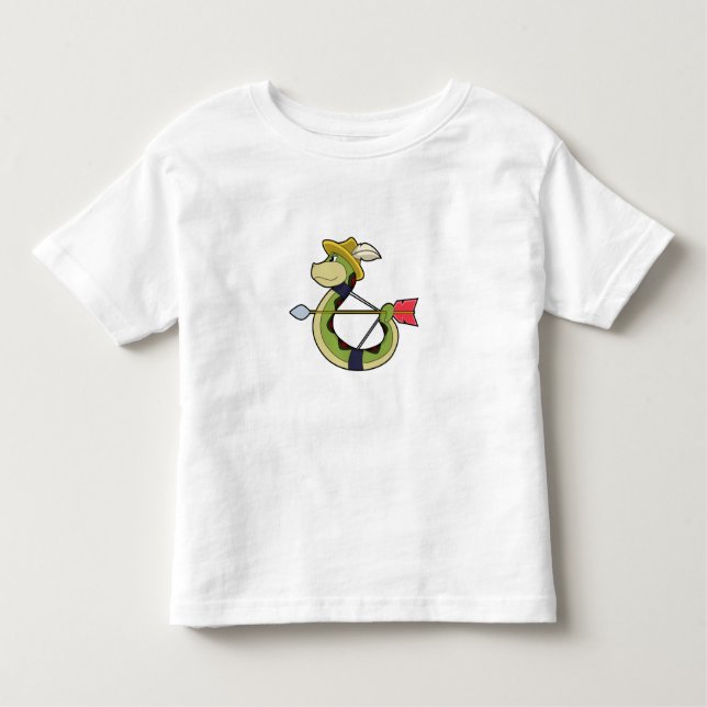 T-shirt Pour Les Tous Petits Snake as Archer with Bow & Arrow (Devant)