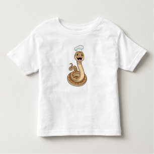 T-shirt Pour Les Tous Petits Snake as Cook avec Chef casquette