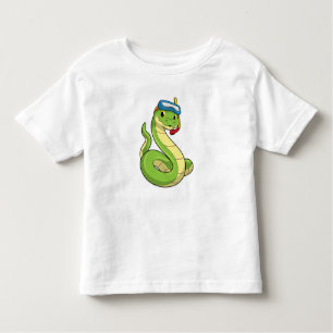 T-shirt Pour Les Tous Petits Snake as Diver wirth Snorkel