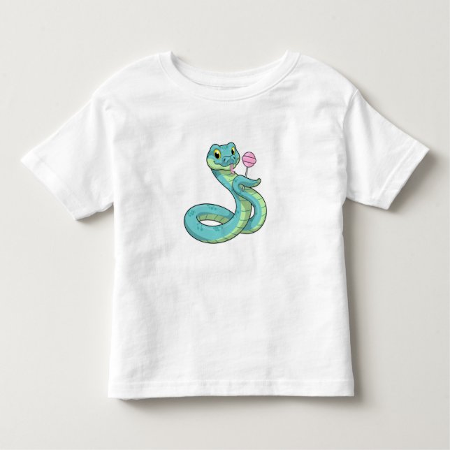 T-shirt Pour Les Tous Petits Snake with Lollipop (Devant)