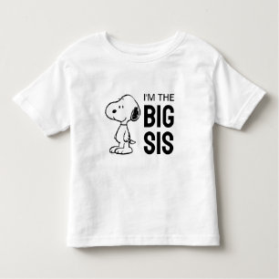 T-shirt Pour Les Tous Petits Snoopy d'arachides Je suis la Grande Soeur