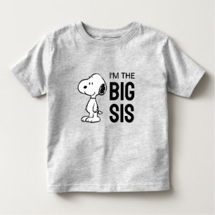 T-shirt Pour Les Tous Petits Snoopy d'arachides   Je suis la Grande Soeur