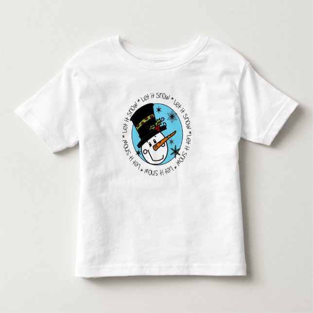 T-shirt Pour Les Tous Petits Snowman Laisser Neige (Devant)