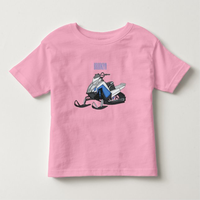 T-shirt Pour Les Tous Petits Snowmobile cartoon illustration  (Devant)