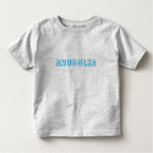 T-shirt Pour Les Tous Petits "Snuggings" Lettres bleu clair