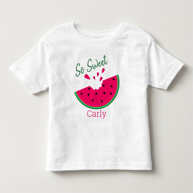 T-shirt Pour Les Tous Petits So Sweet, personnalisée, coeur mignon pastèque (Devant)
