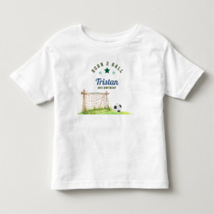 T-shirt Pour Les Tous Petits Soccer « Né Deux Ballon » Deuxième Anniversaire