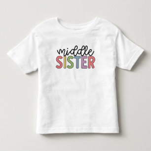 T-shirt Pour Les Tous Petits Soeur du milieu mignonne, frères et soeurs
