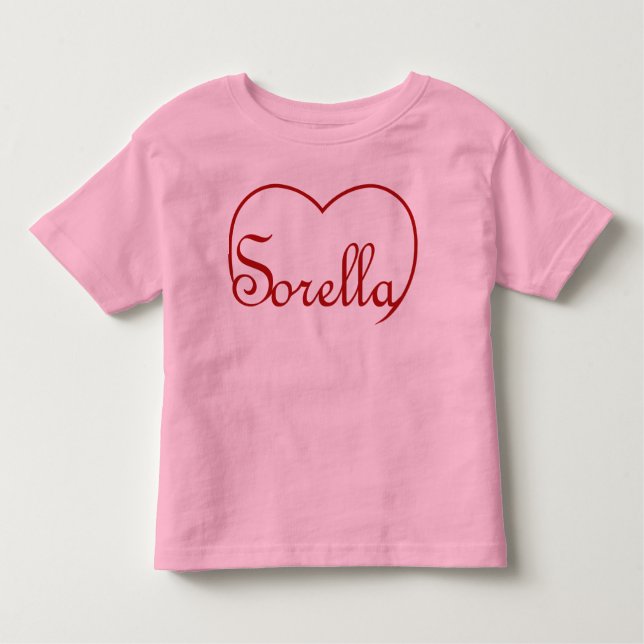 T-shirt Pour Les Tous Petits Soeur italienne de Sorella Rouge (Devant)
