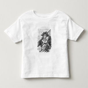 T-shirt Pour Les Tous Petits Soldat continental tenant un drapeau de mousquet