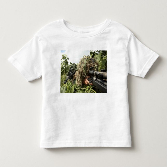 T-shirt Pour Les Tous Petits Soldats habillés en costumes ghillie (Devant)
