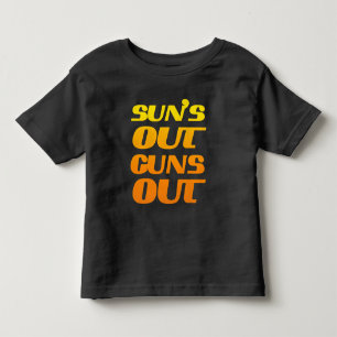 T-shirt Pour Les Tous Petits Soleil Dehors Armes Dehors Fitness et Gymnase