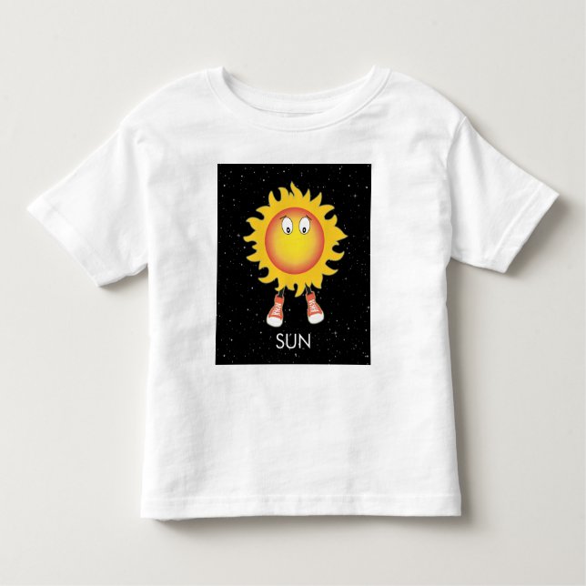T-shirt Pour Les Tous Petits Soleil et étoiles dans l'espace (Devant)