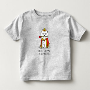 T-shirt Pour Les Tous Petits Son Altesse Royale Reine Chien Westie