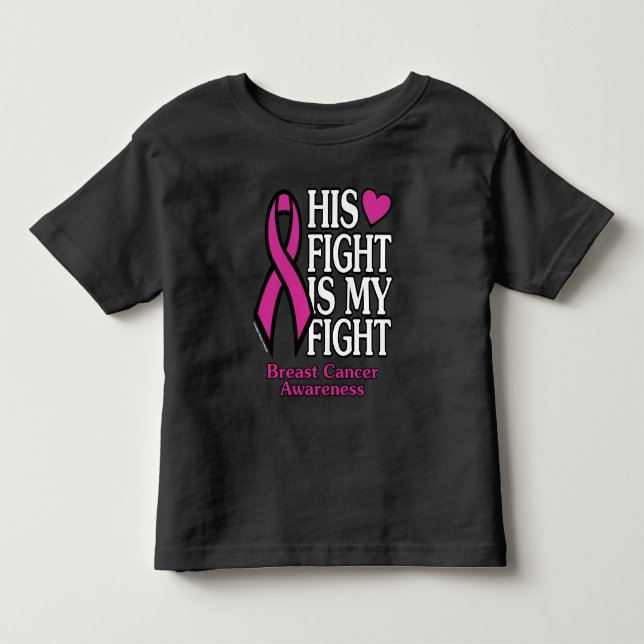 T-shirt Pour Les Tous Petits Son combat...Cancer du sein (Devant)