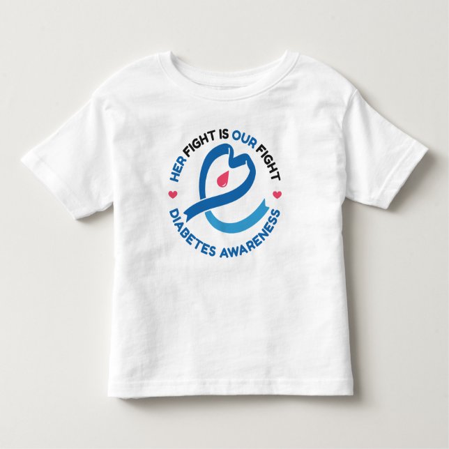 T-shirt Pour Les Tous Petits Son combat est notre combat – Sensibilisation au d (Devant)
