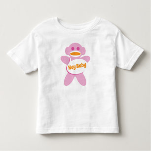 T-shirt Pour Les Tous Petits Soq Monkey Baby Shirt rose Personnaliser